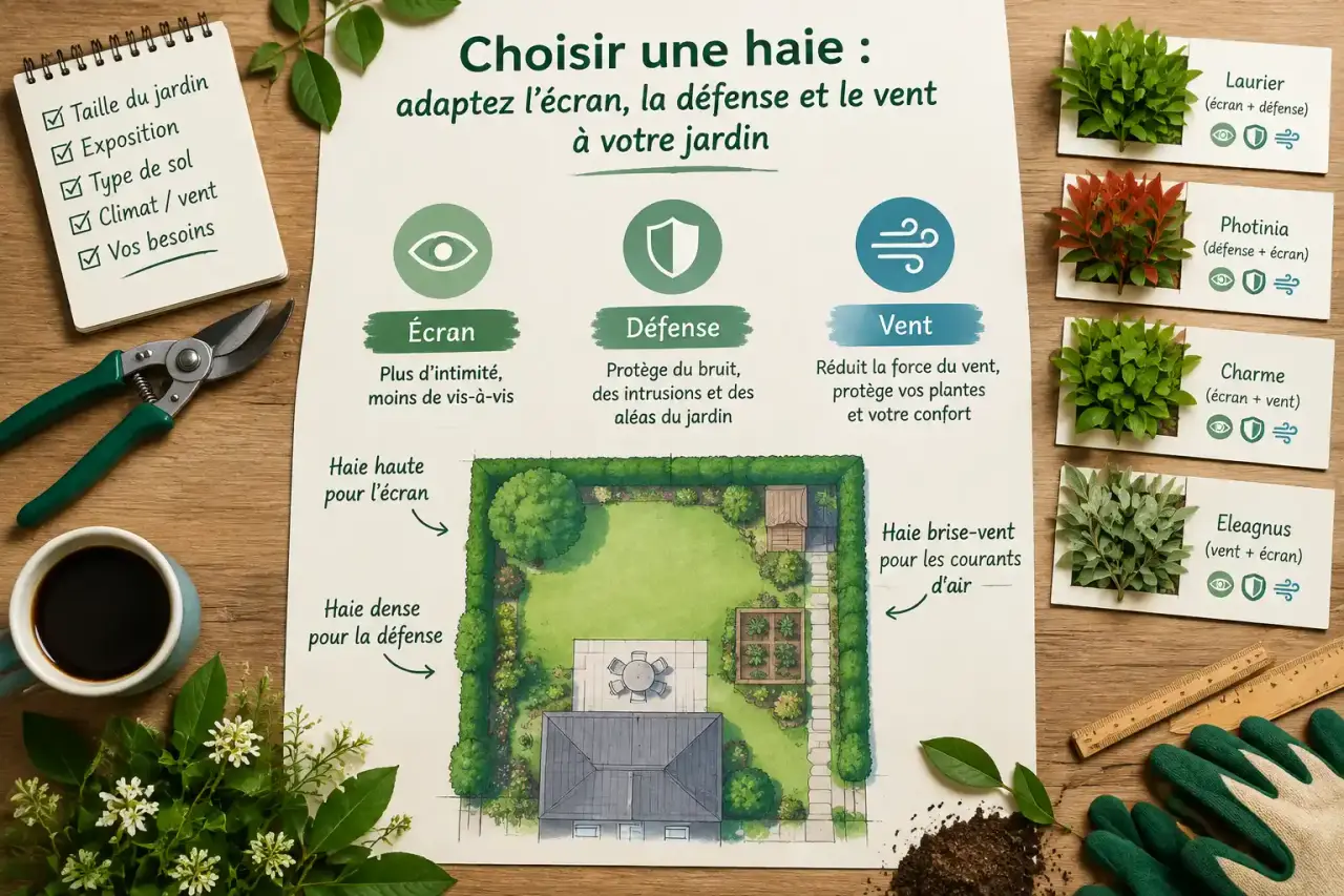 Choisir une haie : adaptez l’écran, la défense et le vent à votre jardin