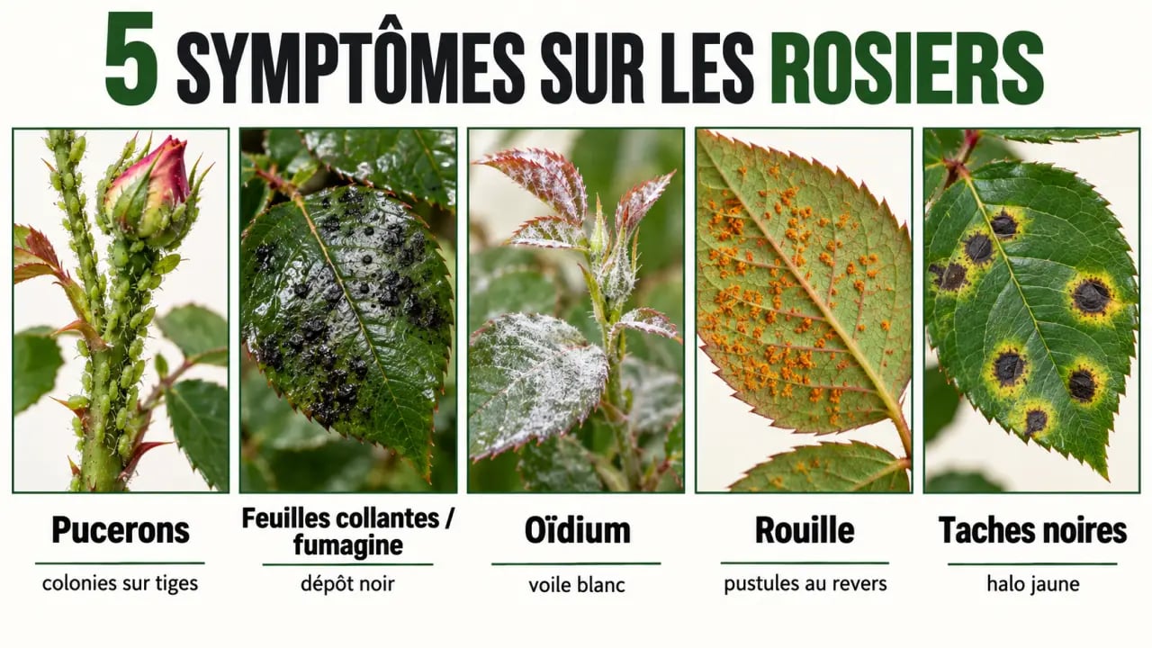 Maladie des rosiers remède de grand mère savon noir : reconnaître pucerons, oïdium, rouille et taches noires