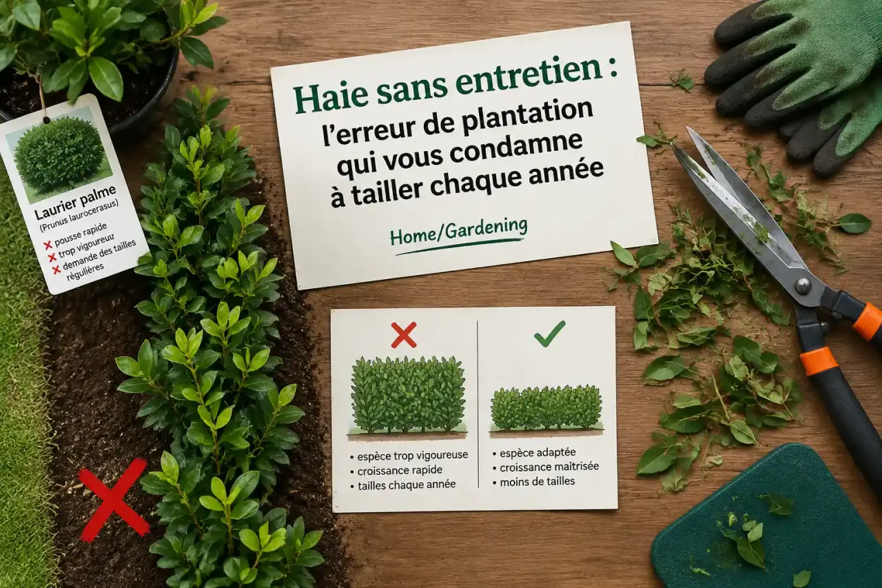 Haie sans entretien : l’erreur de plantation qui vous condamne à tailler chaque année